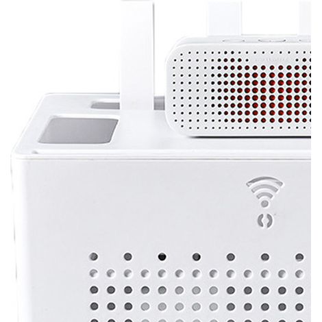 Boîtier de rangement pour routeur, dissipateur thermique creux double couche pour bureau, boîtier décodeur amovible et étanche à la poussière, multiprise, boîtier de gestion des câbles réseau, version (1/5)