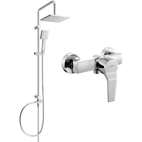 Ensemble de douche extérieur Mexen Tord avec pommeau et mitigeur Caro, chromé - 746640200-00 (1/3)