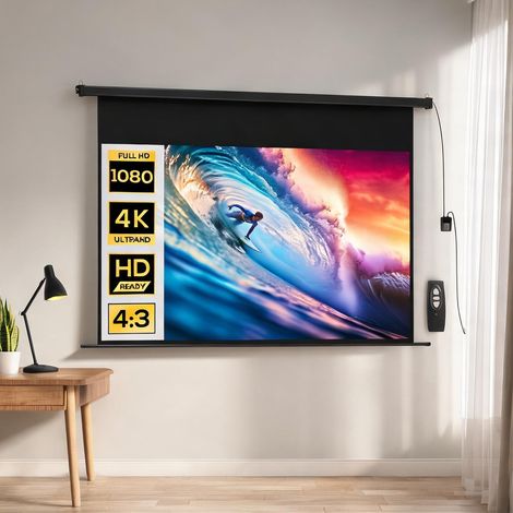 Écran de projection 100 pouces motorisé 16:9 4K pour plafond ou (1/5)