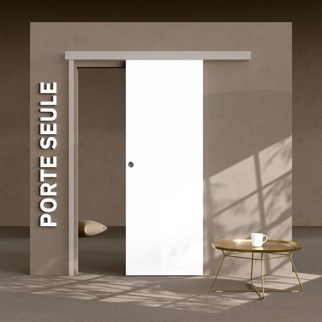 Porte Coulissante Seule - Prépeinte Plane 73 cm
