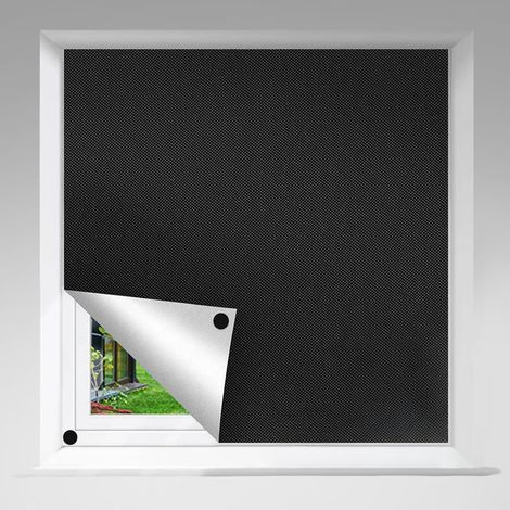 Store occultant pour fenêtre de toit - 100 x 145 cm Sans perçage % opaque Protection solaire Portable En tissu Pour chambre à coucher, salon et bureau X Cm (1/5)