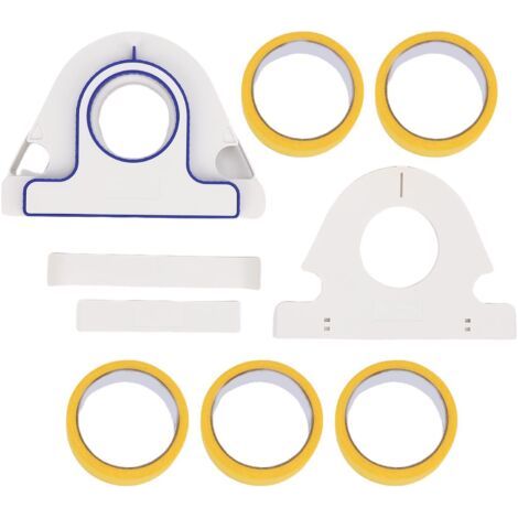 Kit de masquage portable (6 pièces) : 5 rouleaux de ruban de masquage de 25 mm de largeur + distributeur manuel de peinture en aérosol, adapté aux portes, fenêtres et armoires