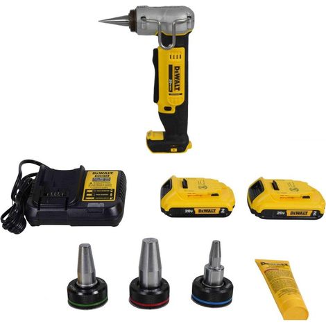 DeWalt DCE400D2-QW-Expandidora de Tubo XR 18V con 2 baterías Li-Ion 2Ah.Incluye Cabezal Ø16,20 y 25mm y maletín TSTAK (1/5)