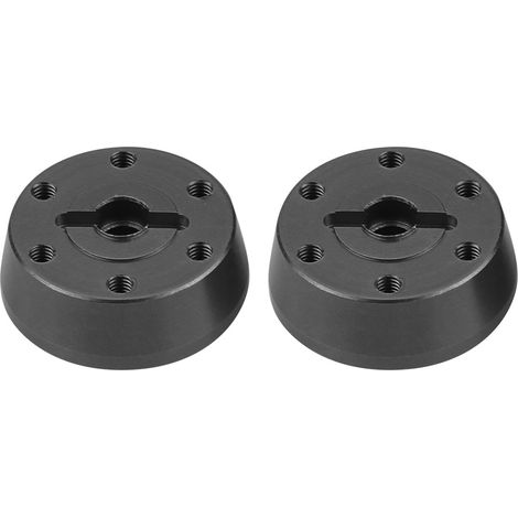 Adaptateur de moyeu hexagonal de roue avant en alliage d'aluminium pour voiture RC Axial Rock Racer 90026 (noir) (1/5)