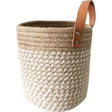 Panier de rangement en corde de coton - Grand panier de rangement pour plantes et décoration intérieure (1/5)