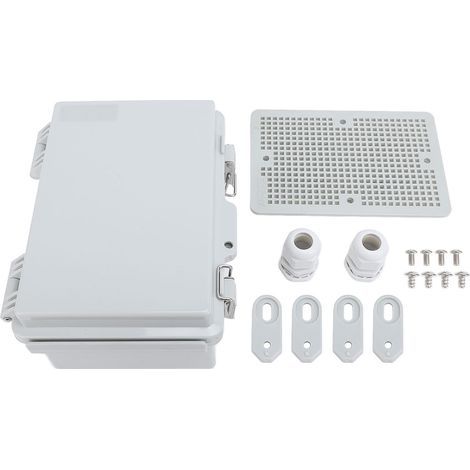 Boîte de jonction électrique extérieure, 125x175x90mm, étanche IP67, charnière en acier inoxydable, boîtier de projet en plastique ABS (1/5)