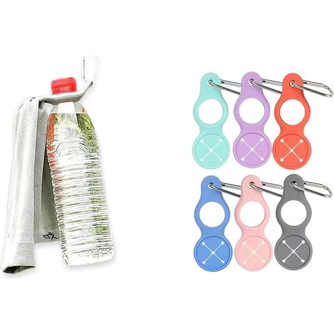 Porte-bouteille 2 en 1 avec porte-serviettes, pour sac à dos, ceinture, randonnée, clip pour porte-bouteille, 6 pièces (1/5)