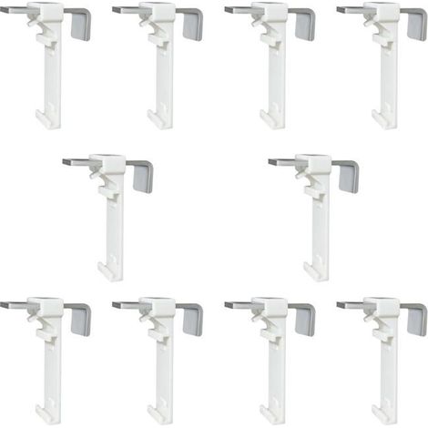 Lot de 10 supports de serrage pour store enrouleur double, store double sans perçage, à clipser et à coller (1/5)