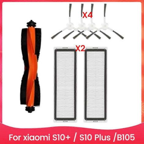 Accessoires pour aspirateur robot Xiaomi S10+ / S10 Plus / B105 : brosse latérale principale, filtre HEPA, lingette de rechange (1/5)