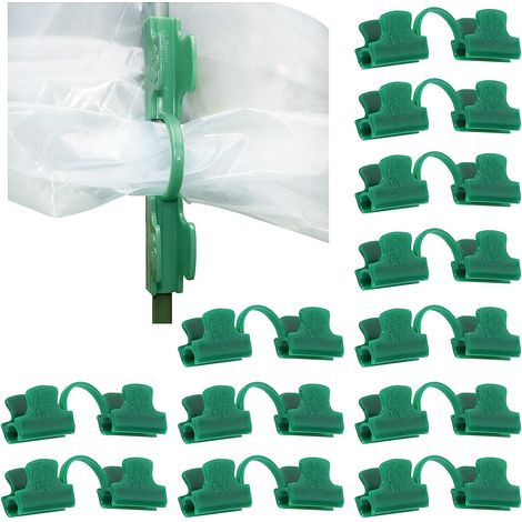 12 Pack Garden Clamps Spring Clamps Double-ended garden clamps, greenhouse clamps, garden tools, plant clamps for supporting plant extension in the gardening season (1/5)