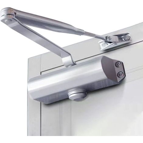 Ferme-portes Automatique Réglable Contrôle Jusqu'à 45-85kg (1pcs), Ferme-Porte Automatique Hydraulique avec A Bras Compas Rotatif Ideal pour Maison Magasin Bureau--