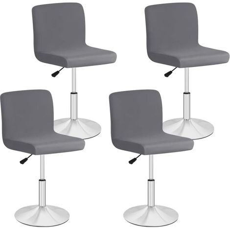 OEM – 4er-Set Stretch-Hochstuhlbezüge – Waschbar und abnehmbar – Für Drehstühle mit 31–37 cm Durchmesser – Grau