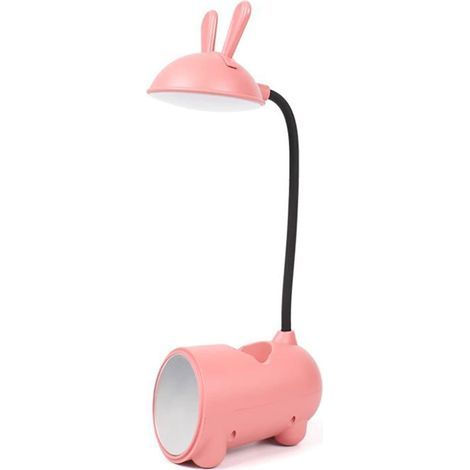LED Table Lamp, Touch Control Console Lamp, USB Charging Port Lamp with Storage Box, 360 Degree Flexible Table Lamp, Suitable for Reading/Learning Work,Pink (1/5)