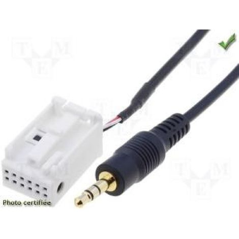 Faisceau entree AUX Jack 3.5 Autoradio compatible avec Citroen Peugeot RD4 Fakra entree AUX1