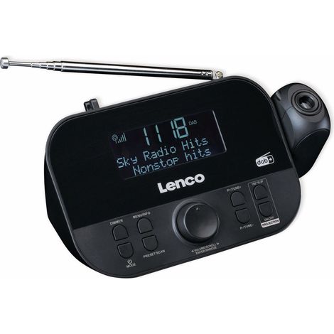 Lenco Lenco CR-615BK DAB+ und FM-Radiowecker mit Zeitprojektion (1/4)