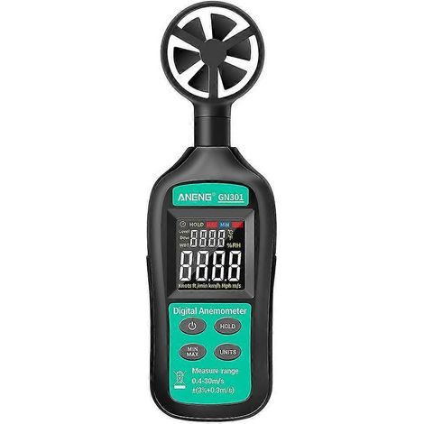 Anémomètre GN301 (0-30 m/s) et testeur de température (10-45 degrés Celsius) (1/5)