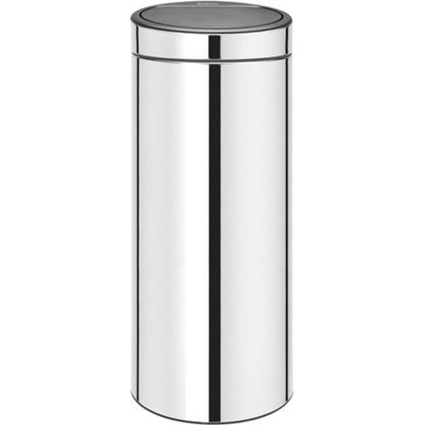 Papelera de 30 L Brillante de Acero - Cubo con Toque - Brabantia