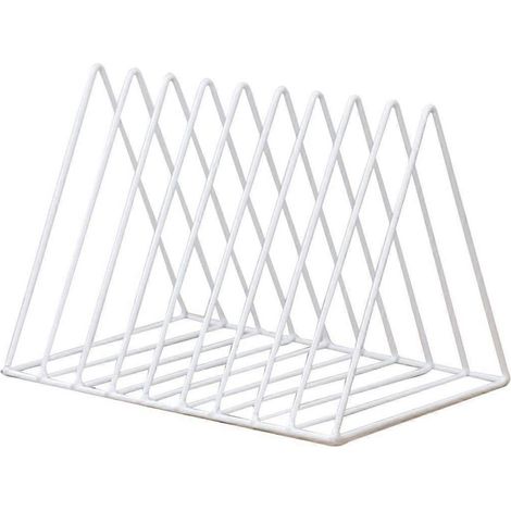 Porte-journaux moderne, porte-revues, étagère pour collectionneur de magazines, porte-revues en métal (blanc) (1/3)