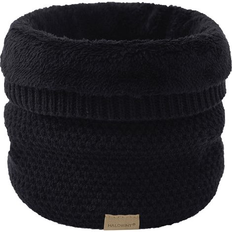 Écharpe tubulaire d'hiver, écharpe ronde, cache-cou en polaire épaisse, doublée, tour de cou thermique doux, écharpe, cache-cou pour homme et femme, idéal pour le sport et le ski en hiver.