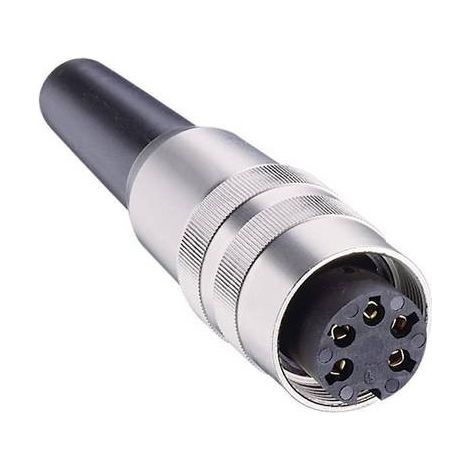 Lumberg KV 80 Connettore circolare DIN Presa dritta Numero Poli (num): 8 Argento 1 pz.