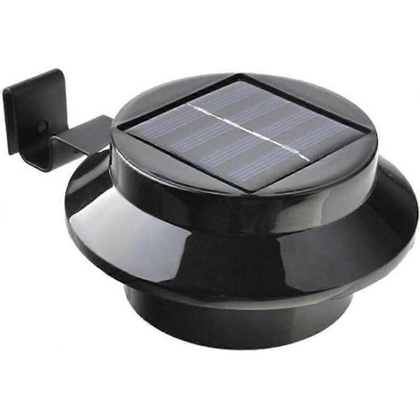 Lampes solaires pour gouttières, 3 LED, étanches, pour clôtures extérieures, jardins, cours et allées. (1/4)