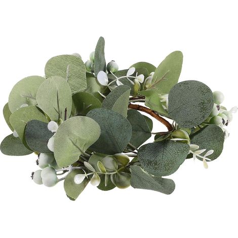 Couronne de bougies créative pour Noël, couleur verte, lot de 2 (1/5)