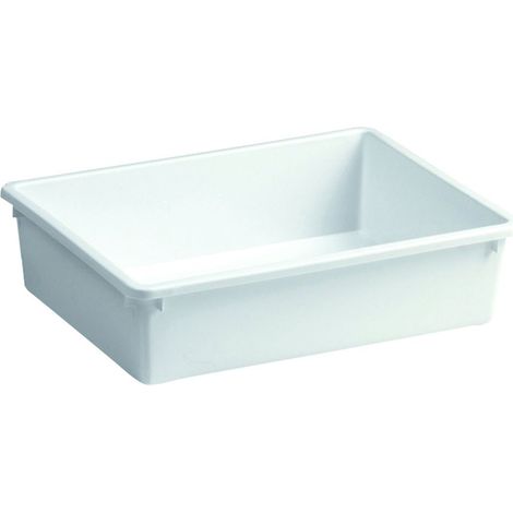 Bacinella per frigo in polipropilene bianca - Capacità: lt 5 - 5 pz - Misure: cm.35x25x10h