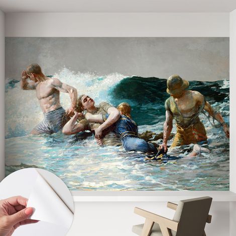 Papier peint autocollant adhésif avec imprimé installation simple qualité excellente sans désordre Combat marin 152x104 cm (1/5)