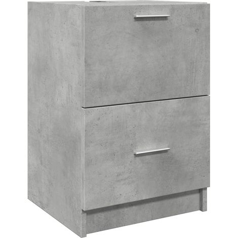 Maison Exclusive - Waschbeckenunterschrank Betongrau 40x37x59 cm