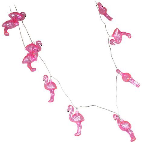 Guirnalda de luces LED de flamencos de 150 cm, flamencos colgantes (1/3)