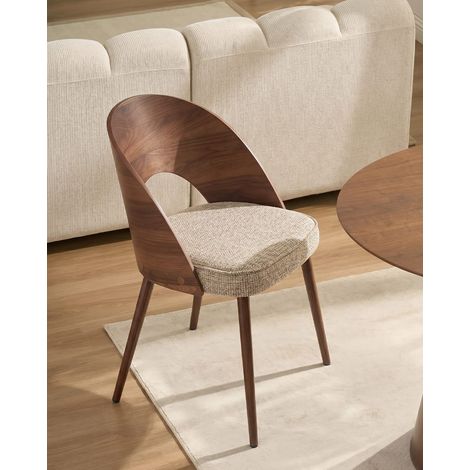 Arko - Chaise de salle à manger en bois et tissu (1/5)