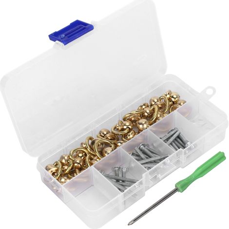 Anneau de Rivets Rotatif en Laiton, Bouton Boule Stud Poignée pour Fournitures Artisanales KQ-603 (1/5)