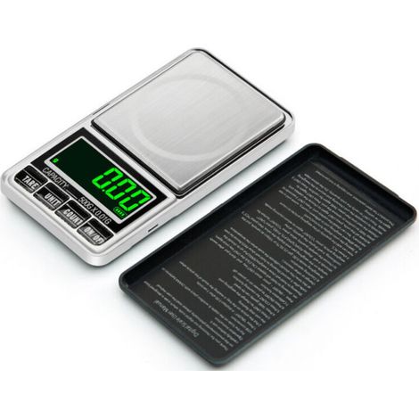 Bilancia di precisione - Bilancia tascabile elettronica digitale portatile, bilancia da cucina elettronica 500 g - 0,01 g per gioielli/rossetto/tè/droghe/caffè/cucina