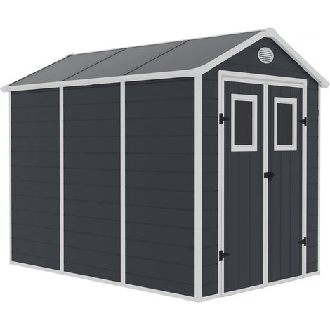 Gerätehaus aus Harz "Texas" - 5,23 m² - Befestigungsset inbegriffen - Anthrazit