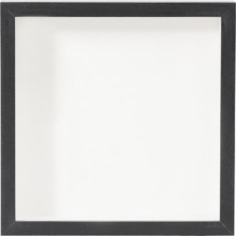 Cadres en bois 16x16 type boîte d'ombre - Cadre noir profond type boîte d'ombre avec une profondeur d'affichage de 3/4" -