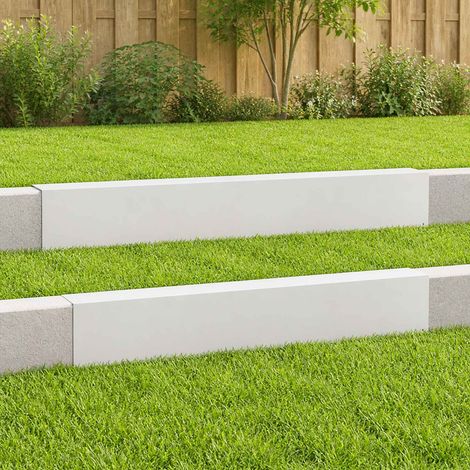 vidaXL Perfil de cobertura para jardín 2 uds. 100 x 10 x 15 cm Acero (1/5)