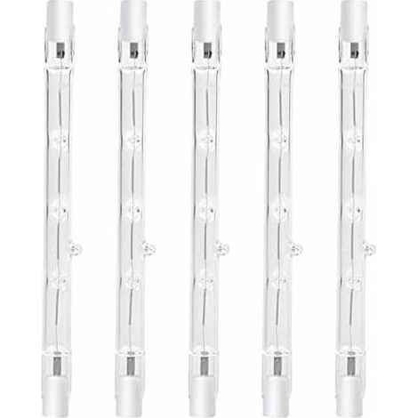 Ampoule Halogène R7s 100W 118mm Dimmable 2800K Blanc Chaud AC220-240V pour Éclairage Domestique et Travail - Lot de 5 (1/4)