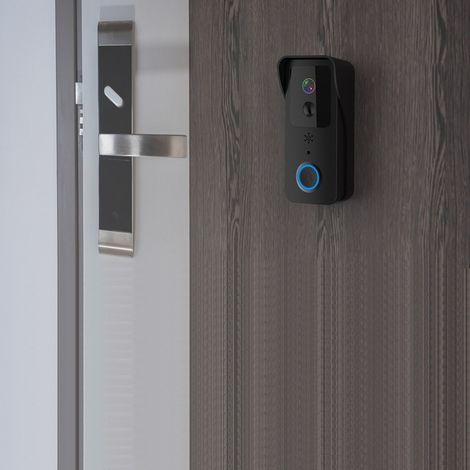 Sonnette vidéo sans fil avec caméra 1080p, carillon, détection de mouvement, audio bidirectionnel, étanche IP65, Tuya Smart (1/5)