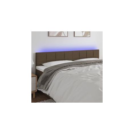 Tête de lit à LED Taupe 160x5x78-88 Tissu (1/5)