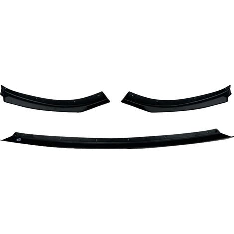 Spoiler delantero, diseño agresivo, construcción de ABS resistente, negro brillante. (1/2)