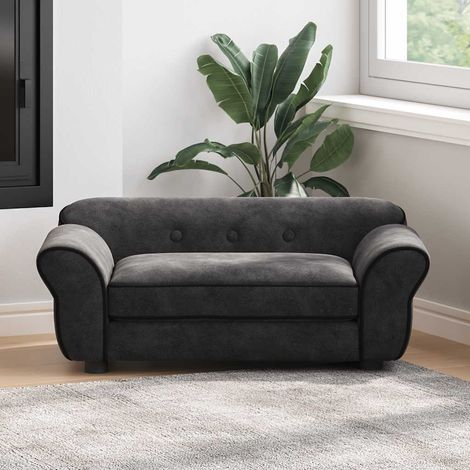 Hundesofa Schwarz 72x45x30 cm Plüsch