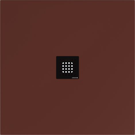 Receveur de douche FLEXIA en marbre coulé 90x90cm, découpable selon vos demandes, marron mat (1/4)