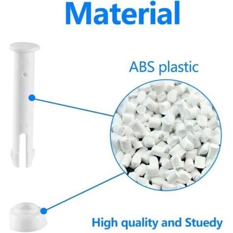 QORVA-Lot de 12 goupilles de rechange pour piscine, pièces de rechange pour joints de piscine, pour cadres et joints de rechange (1/3)