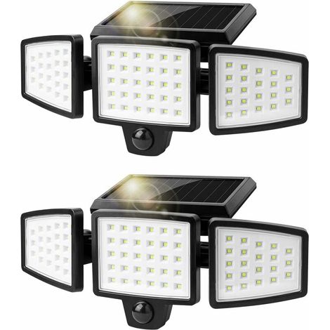 Solar Lights Outdoor, 72 LED Solar Lights Outdoor Motion Sensor 1000LM 6500K, 360° Rotatable Outdoor Solar Spotlight, LED Security Floodlight IP65 Waterproof, 270° Lighting Angle [Energy Class A++] (1/5)