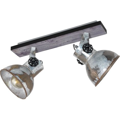 Plafonnier, spot de plafond vintage 2 flammes style (1/4)