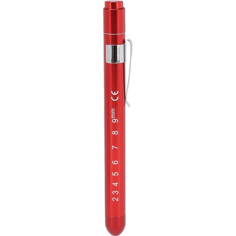 Lampe stylo médicale LED rouge, alliage aluminium léger jaune, lampe d'examen portable pour infirmiers et médecins. (1/5)