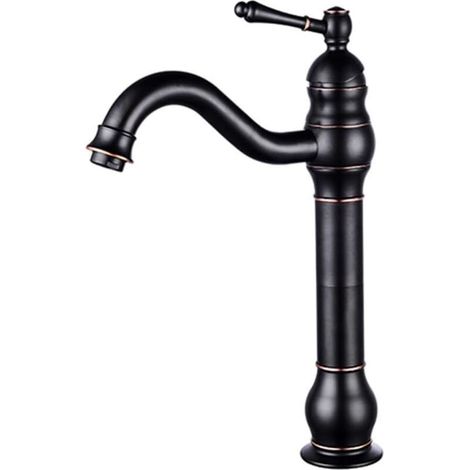 Waschbeckenarmatur, Waschtischarmatur, Waschbeckenarmatur in Bronzeoptik, Messing-Mischbatterie, Wand-Mischbatterie für Waschbecken (1/5)