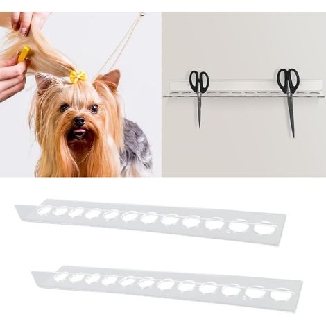 Wandmontierter Acryl-Scherenhalter mit 12 Fächern – Professioneller Scherenorganizer für Kosmetikstudios (1/5)