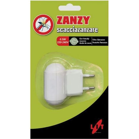 ZANZARIERA ULTRASUONI CACCIA ZANZARE ZANZALUX CACCIA INSETTI 0,5W