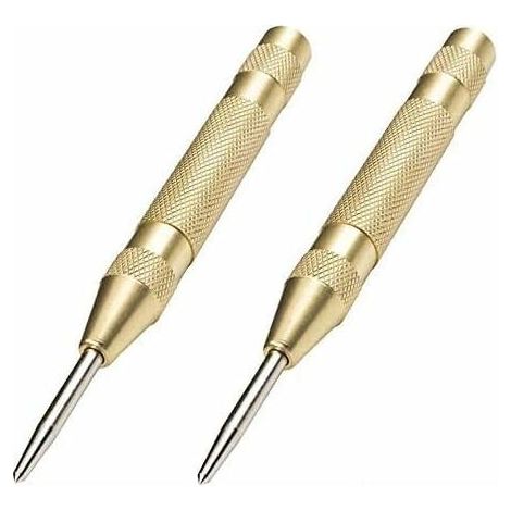 Lot de 2 Poinçons Automatiques pour Métal ou Bois (Or) (1/5)